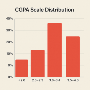 CGPA scale distribution bar chart